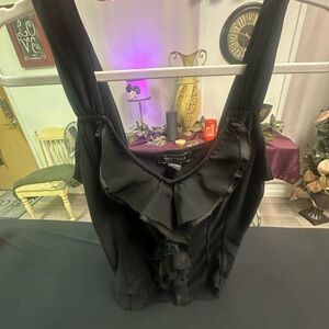 White House Black Market black ruffle tank